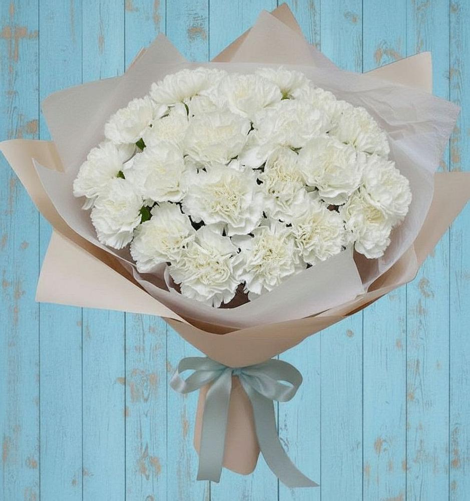 Букет цветов из: Гвоздики в Галюгаевской