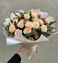 Букет Кремовые розы Латте в Галюгаевской