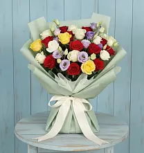 Букет цветов из:  Розы в Галюгаевской