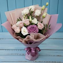Букет цветов из:  Розы и Лизиантусы #REPLACE_PRED# Галюгаевской