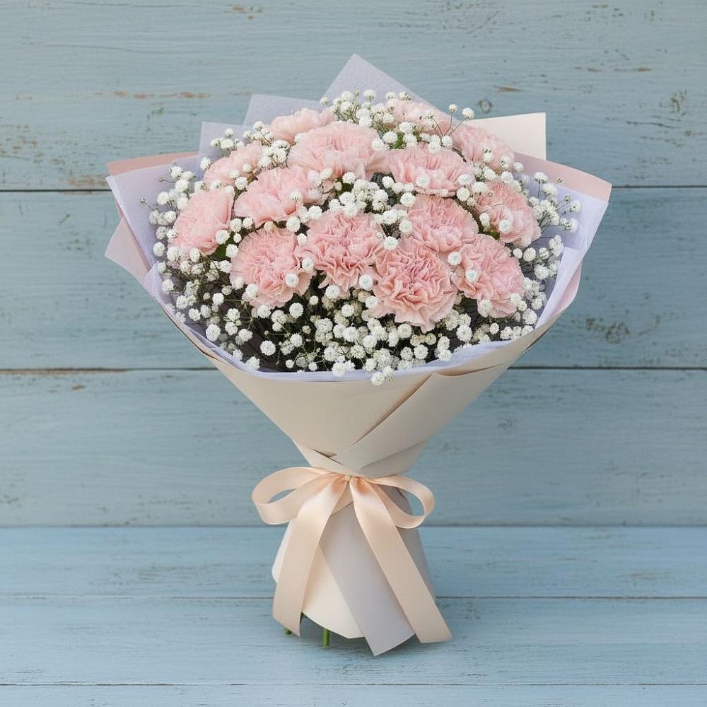 Букет цветов из: Гвоздики в Галюгаевской