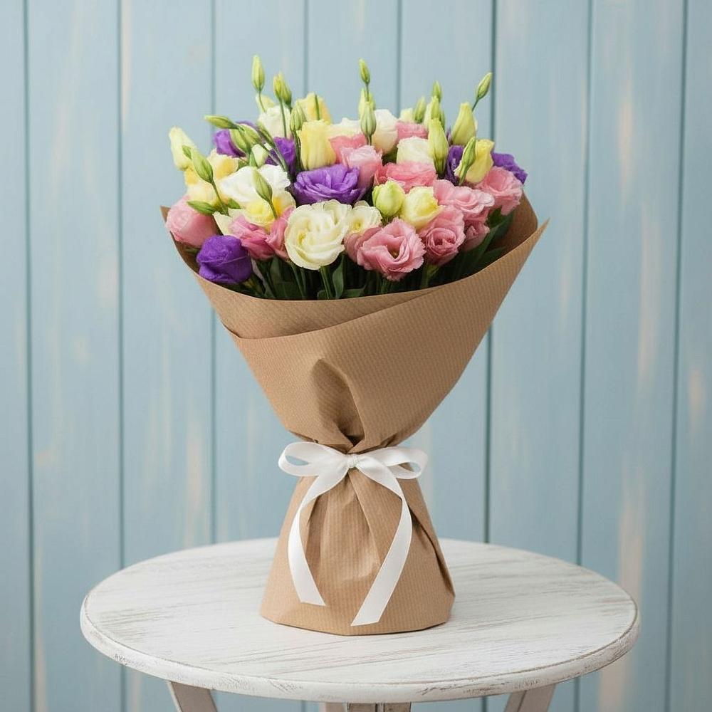 Букет цветов из: Лизиантусы в Галюгаевской