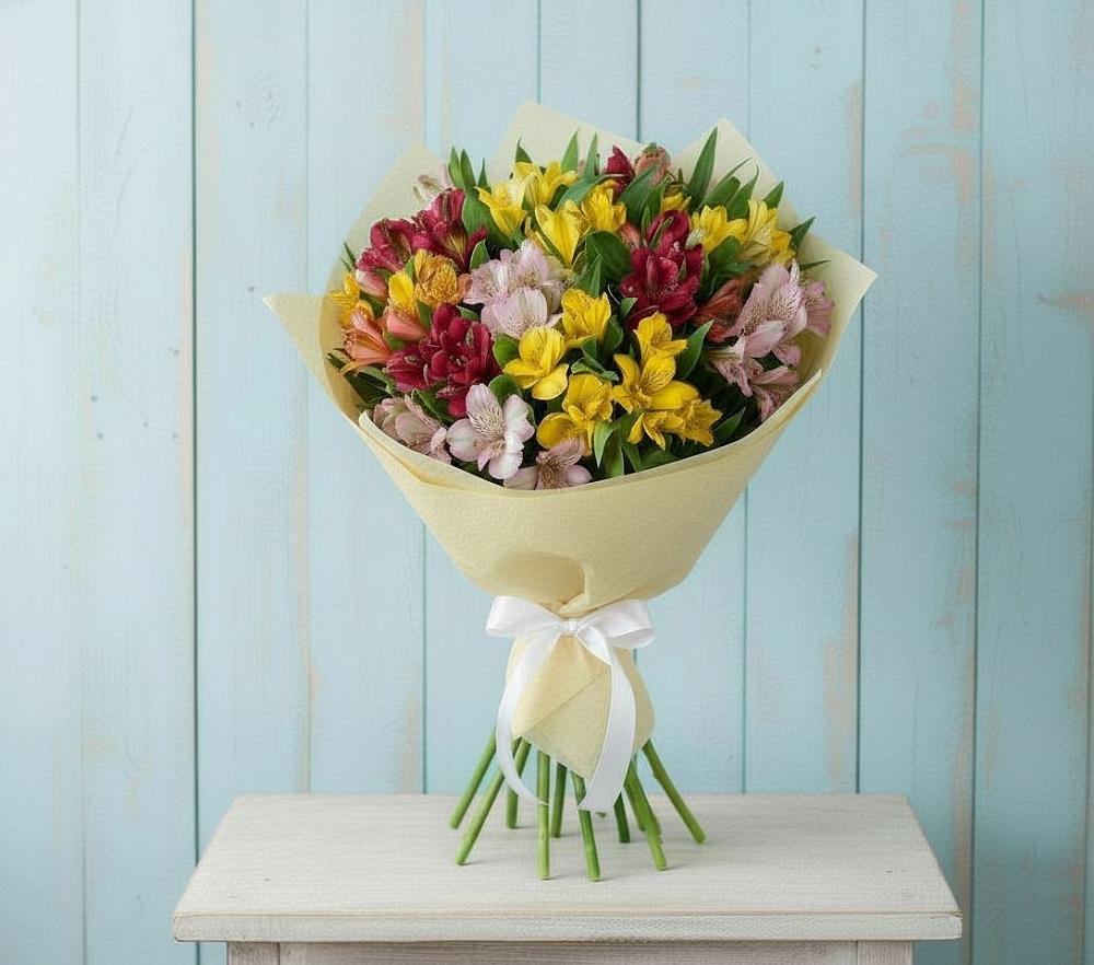 Букет цветов из: Альстромерии в Галюгаевской