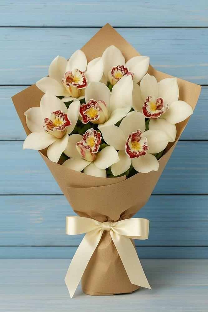 Букет цветов из: Орхидеи и Розы в Галюгаевской