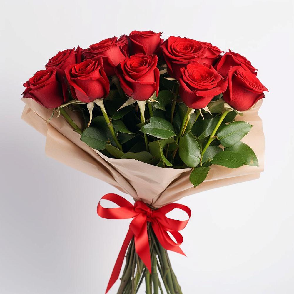 Букет 11 Красных роз Эдлесс Лав в Галюгаевской