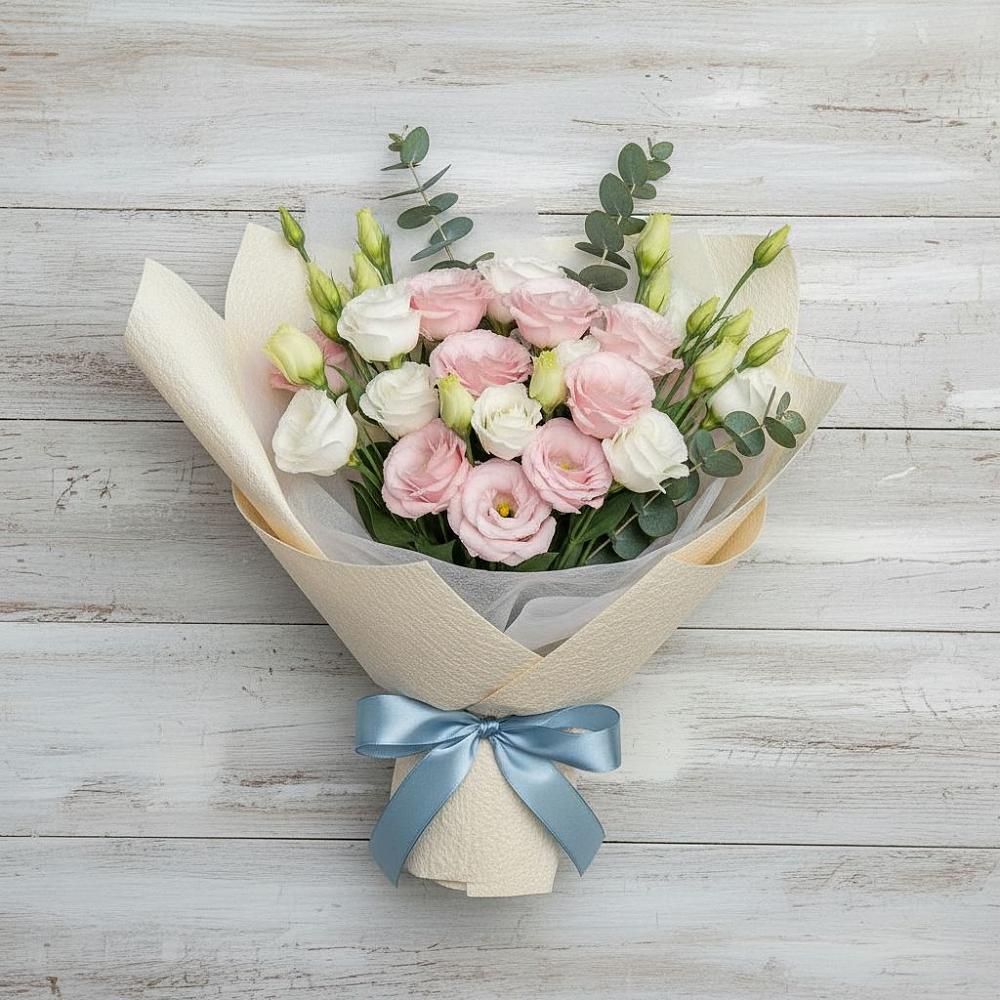 Букет цветов из: Лизиантусы в Галюгаевской